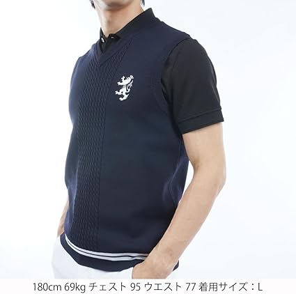 Admiral - メンズ ユニオンジャックチェックＶネックニット Admiral Golf（アドミラル ゴルフ）の「[アドミラル ゴルフ